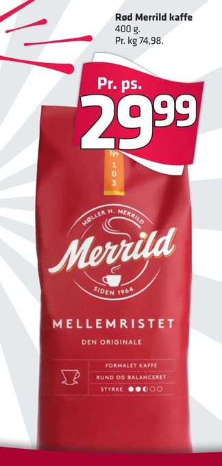 Fleggaard Rød Merrild kaffe tilbud