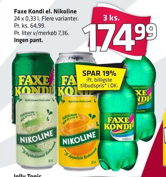 Fleggaard Faxe Kondi el. Nikoline tilbud