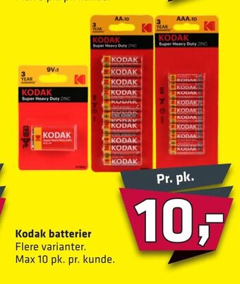 Fleggaard Kodak batterier tilbud