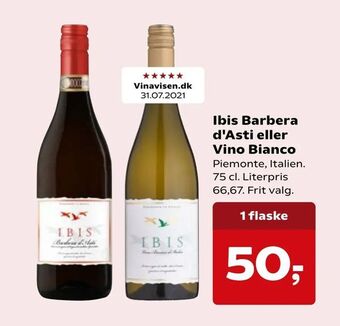 Dagli'Brugsen Ibis Barbera d'Asti eller Vino Bianco tilbud