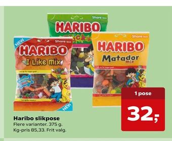 Kvickly Haribo slikpose tilbud