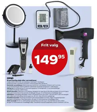 El-personlig pleje eller varmeblæser