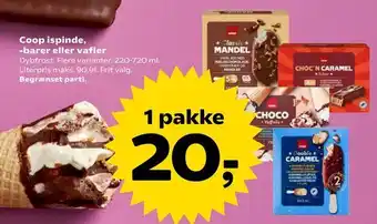 Kvickly Coop ispinde, -barer eller vafler tilbud