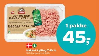 Kvickly Hakket kylling 7-10 % tilbud