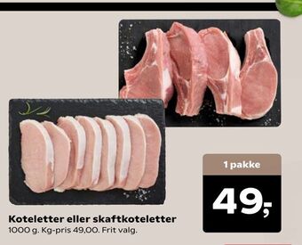 Kvickly Koteletter eller skaftkoteletter tilbud