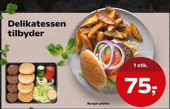 Kvickly Burger platte tilbud