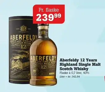 Poetzsch Padborg Aberfeldy 12 Years Highland Single Malt Scotch Whisky tilbud