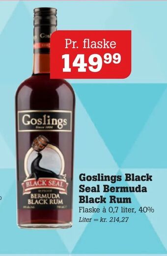 Poetzsch Padborg Goslings Black Seal Bermuda Black Rum tilbud