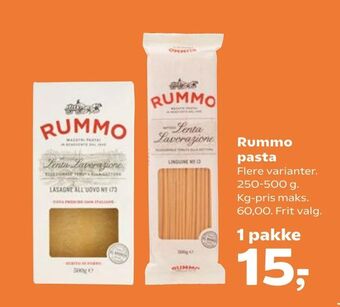 SuperBrugsen Rummo pasta tilbud