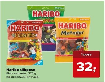 SuperBrugsen Haribo slikpose tilbud
