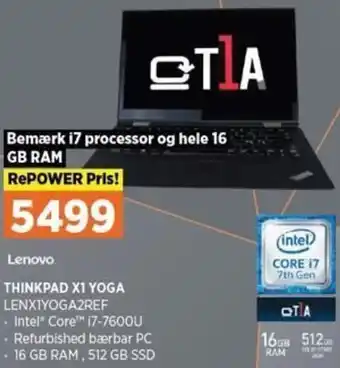 Power Lenovo Thinkpad X1 Yoga LENX1YOGA2REF tilbud