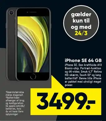 Bilka iPhone SE 64 GB tilbud