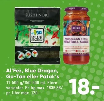 Bilka Al'Fez, Blue Dragon, Go-Tan eller Patak's tilbud