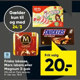Bilka Frisko iskasse, Mars isbars eller Magnum 3-pak tilbud