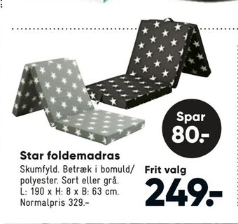 Bilka Star foldemadras tilbud