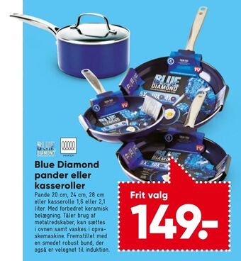 Bilka Blue Diamond pander eller kasseroller tilbud
