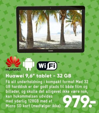 Bilka Huawei 9,6" tablet - 32 GB tilbud