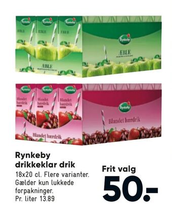Bilka Rynkeby drikkeklar drik tilbud
