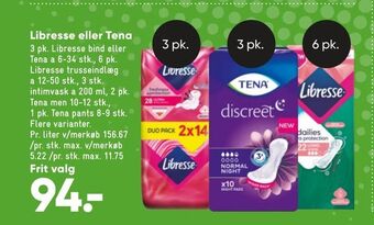 Bilka Libresse eller Tena tilbud