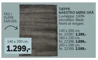 Daells Bolighus Tæppe maestro mørk grå tilbud
