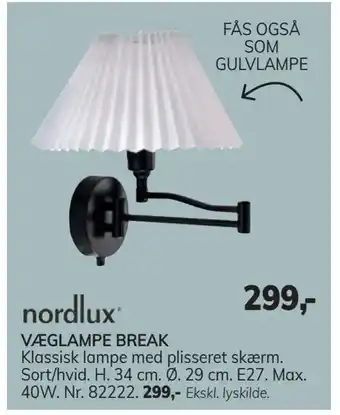 Daells Bolighus Væglampe break tilbud