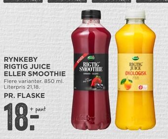 MENY Rynkeby rigtig juice eller smoothie tilbud