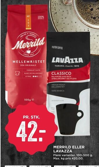 MENY Merrild eller lavazza tilbud