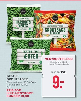 MENY Gestus grøntsager tilbud