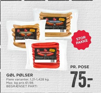 MENY Gøl pølser tilbud