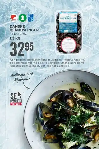 MENY Danske blåmuslinger tilbud
