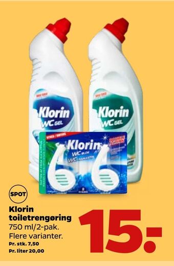 Netto Klorin toiletrengøring tilbud