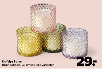 Netto Duftlys i glas tilbud
