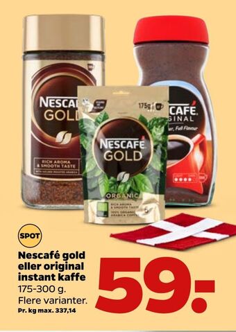 Netto Nescafé gold eller original instant kaffe tilbud