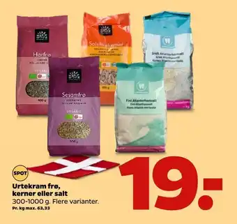 Netto Urtekram frø, kerner eller salt tilbud