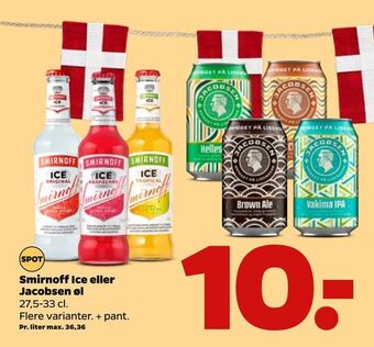 Netto Smirnoff Ice eller Jacobsen øl tilbud