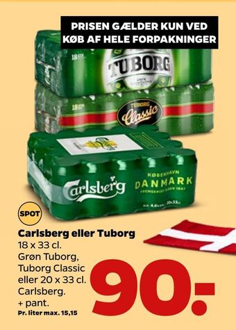 Netto Carlsberg eller Tuborg tilbud