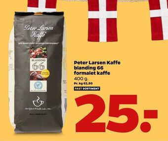 Netto Peter Larsen Kaffe blanding 66 formalet kaffe tilbud