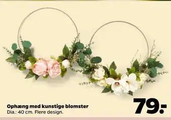 Netto Ophæng med kunstige blomster tilbud
