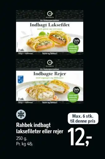 Føtex Rahbek indbagt laksefileter eller rejer tilbud
