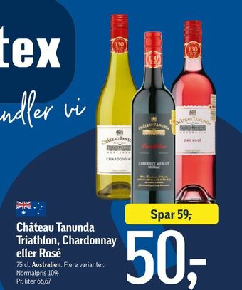 Føtex Château Tanunda Triathlon, Chardonnay eller Rosé tilbud
