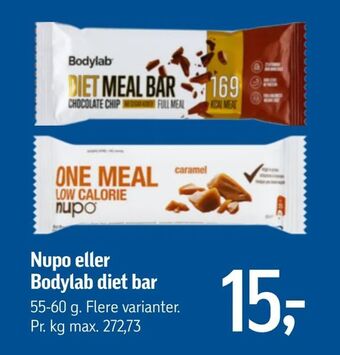 Føtex Nupo eller Bodylab diet bar tilbud