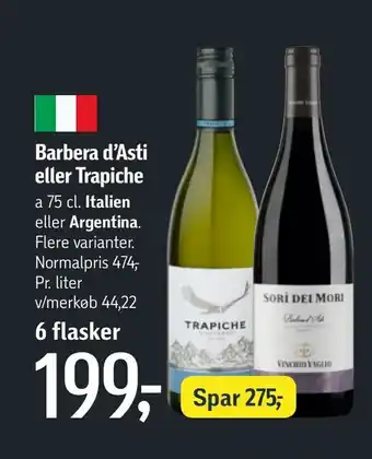 Føtex Barbera d'Asti eller Trapiche tilbud