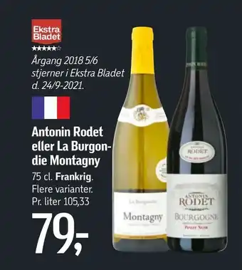Føtex Antonin Rodet eller La Burgondie Montagny tilbud