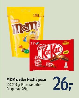 Føtex M&M's eller Nestlé pose tilbud