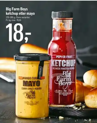 Føtex Big Farm Boys ketchup eller mayo tilbud