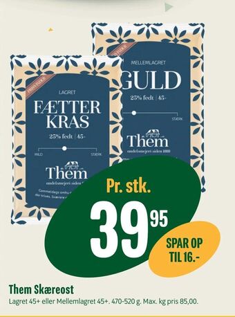 Min Købmand Them Skæreost tilbud