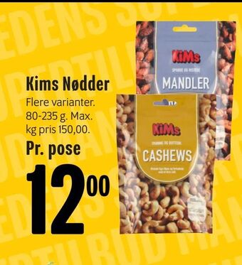 Min Købmand Kims Nødder tilbud