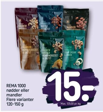 REMA 1000 REMA 1000 nødder eller mandler tilbud