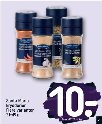 REMA 1000 Santa Maria krydderier tilbud