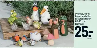REMA 1000 Svampe, frøer, fugle, and eller keramikfigurer H8-20 cm tilbud